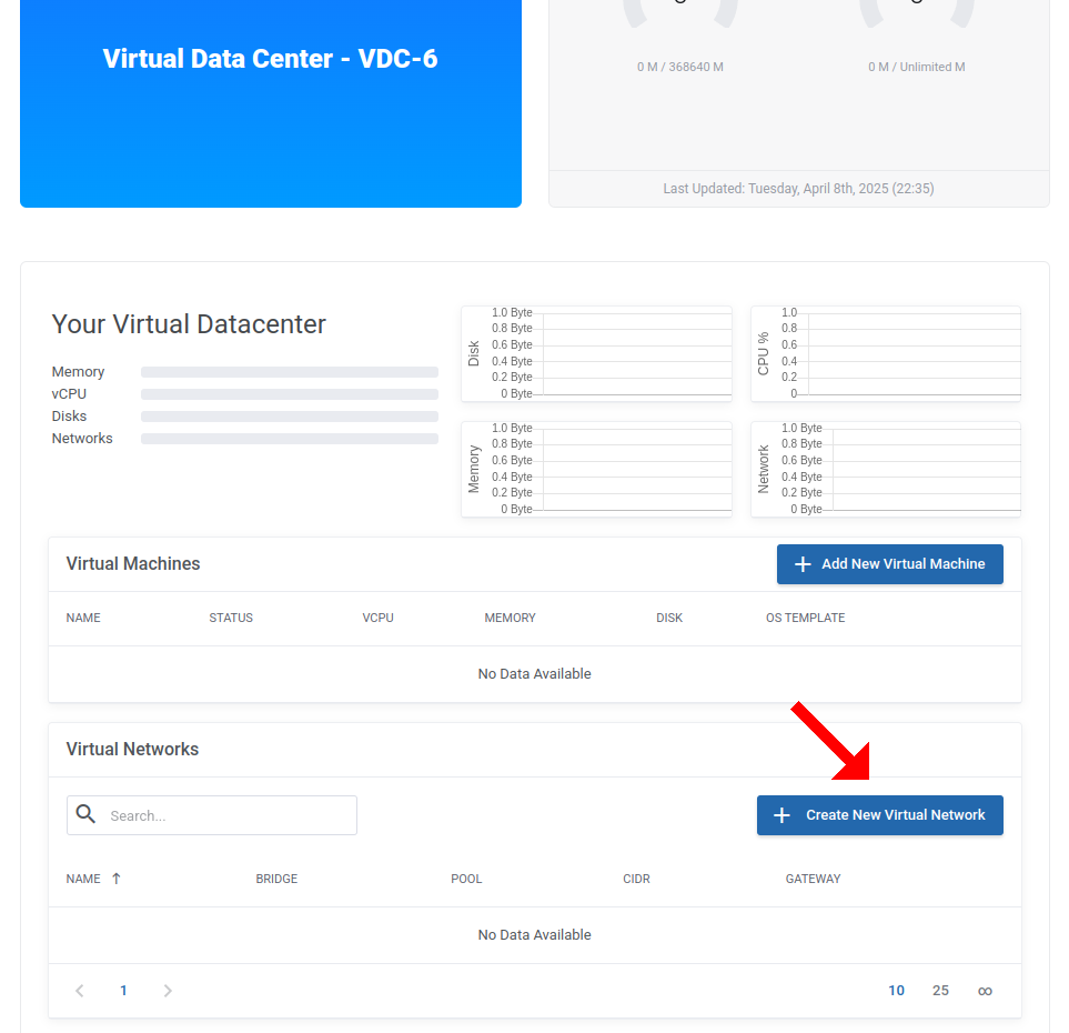 CinderCloud.com - creating internal network in VDC