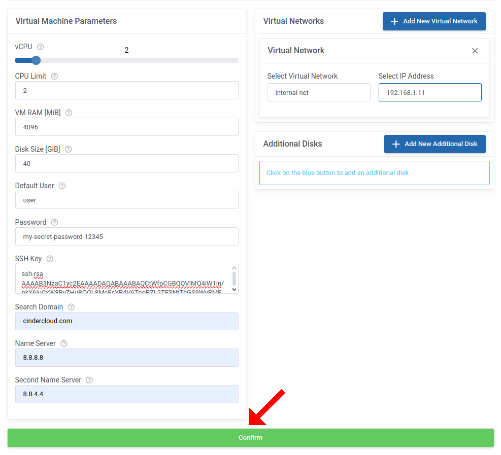 VDC create internal K8s node