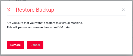 CinderCloud.com restoring your VPS from backup