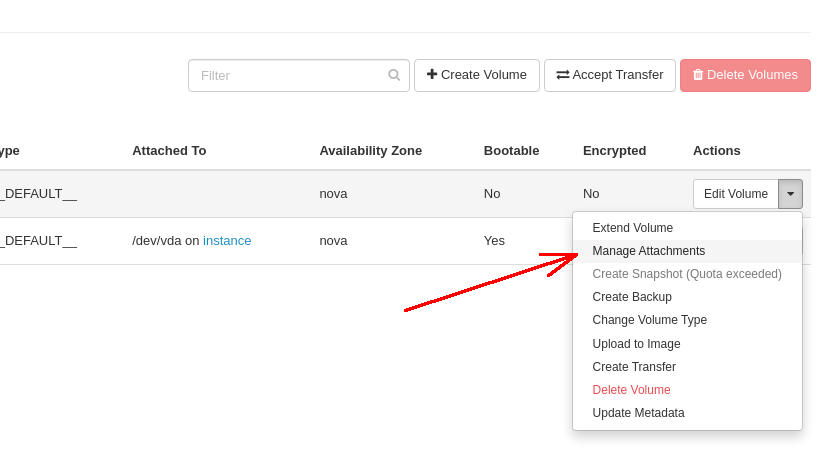 CinderCloud.com OpenStack manage volume attachments