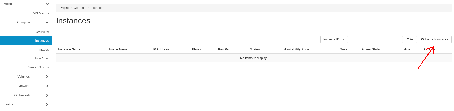 CinderCloud.com OpenStack launch Instance