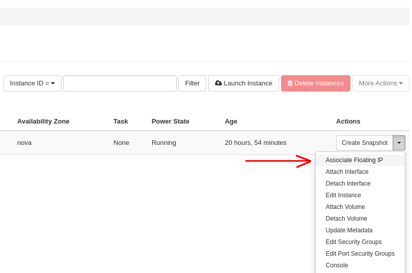 CinderCloud.com OpenStack associate Floating IP
